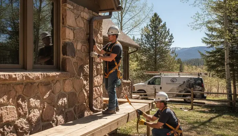 Loveland, CO plumber repairing a leak for residential plumbing service