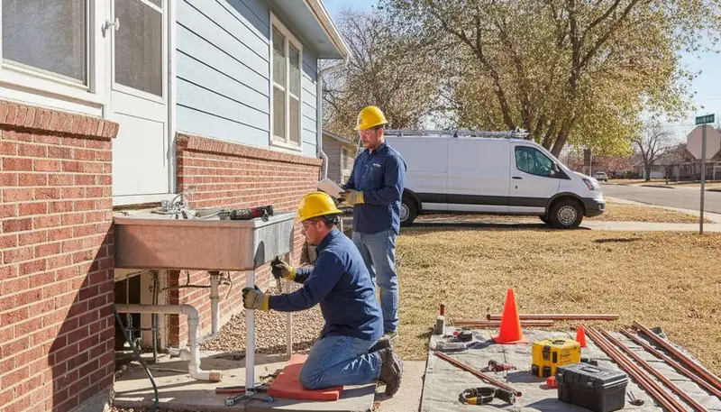 Loveland, CO plumber repairing a residential plumbing fixture for local plumbing service