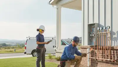 Loveland, CO plumbing repair technician servicing a residential plumbing system