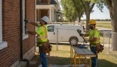Loveland, CO plumbing repair technician servicing a residential pipe leak for local homeowners
