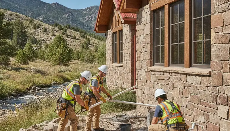 Plumber repairing a pipe in Loveland, CO for local plumbing repair service