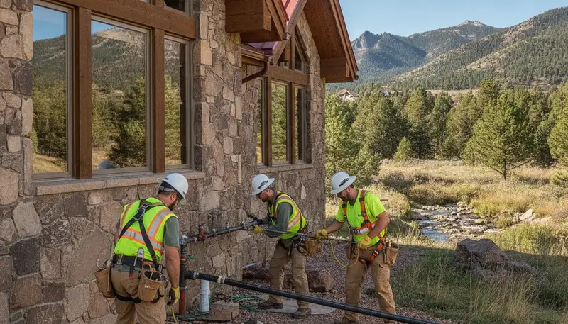 Loveland, CO plumber repairing a residential plumbing leak for fast local service