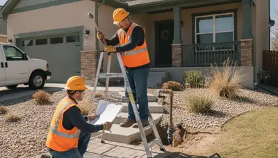Loveland, CO plumber repairing a leak for a residential plumbing service