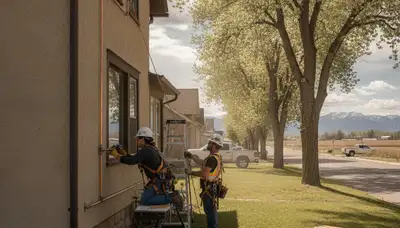 Loveland, CO plumbing repair technician fixing a residential pipe leak