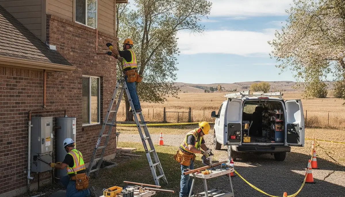 Loveland, CO plumbing repair technician servicing residential pipes and fixtures
