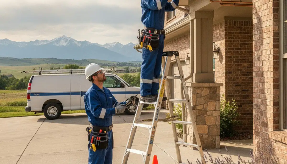 Loveland, CO plumber repairing residential plumbing with professional service tools