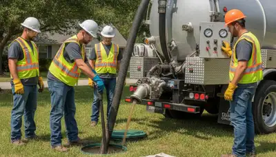 Septic pumping service truck for Loveland, CO homes by On Call Plumbers